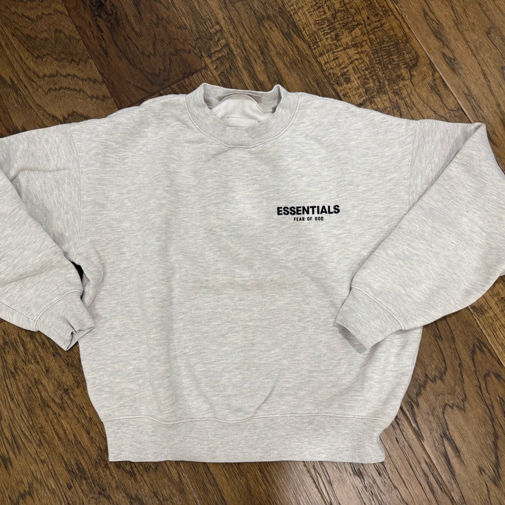 Kids Essentials Gray Crewneck Sweater